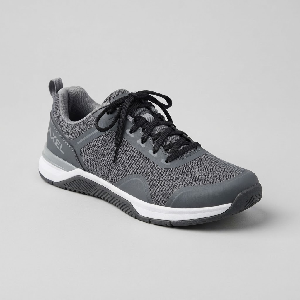 Tenis de gimnasio grises con suela plana